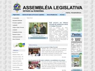 Thumbnail do site Assemblia Legislativa do Estado de Rondnia