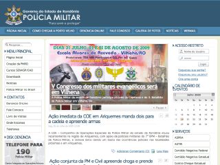 Thumbnail do site Polcia Militar do Estado de Rondnia