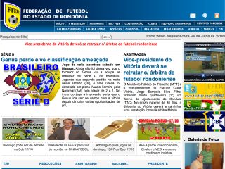 Thumbnail do site FFER - Federao de Futebol do Estado de Rondnia