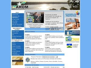 Thumbnail do site AROM - Associao Rondoniense de Municpios