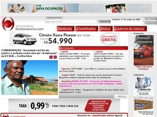 Thumbnail do site Rondônia Ao Vivo