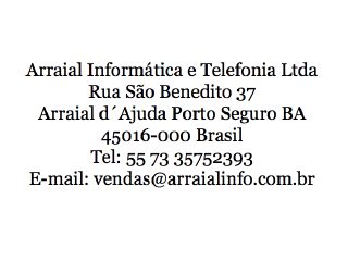 Thumbnail do site Arraial Informtica e Telefonia Ltda.