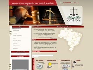 Thumbnail do site Associação dos Magistrados de Rondônia (AMERON)