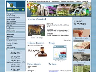 Thumbnail do site Prefeitura Municipal de Santa Teresa