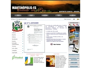 Thumbnail do site Prefeitura Municipal de Mantenpolis