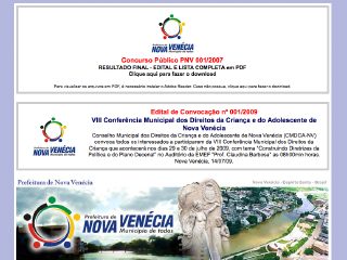 Thumbnail do site Prefeitura Municipal de Nova Venécia
