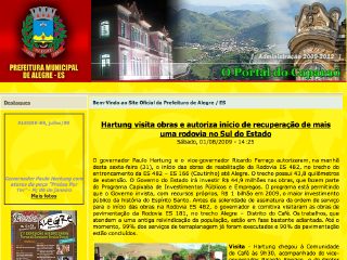 Thumbnail do site Prefeitura Municipal de Alegre