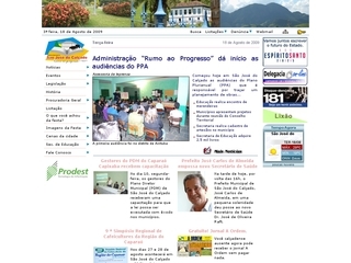 Thumbnail do site Prefeitura Municipal de São José do Calçado