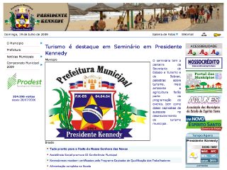 Thumbnail do site Prefeitura Municipal de Presidente Kennedy