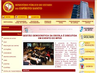 Thumbnail do site Ministrio Pblico do Estado do Esprito Santo