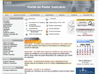 Thumbnail do site Portal do Poder Judicirio do Estado do Esprito Santo
