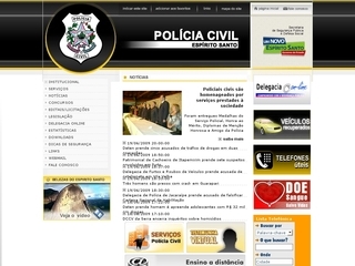 Thumbnail do site Polícia Civil do Estado do Espírito Santo