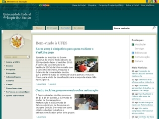 Thumbnail do site UFES - Universidade Federal do Esprito Santo