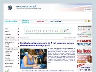 Thumbnail do site Secretaria de Estado da Educao do Esprito Santo