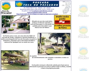 Thumbnail do site Pousada Toca do Pescador
