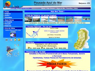 Thumbnail do site Pousada Azul do Mar