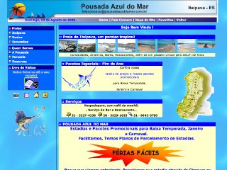Thumbnail do site Pousada Azul do Mar