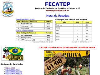 Thumbnail do site FECATEP - Federao Capixaba de Trekking e Enduro a P