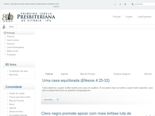 Thumbnail do site Primeira Igreja Presbiteriana de Vitria