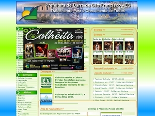 Thumbnail do site Prefeitura Municipal de Barra de São Francisco