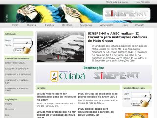 Thumbnail do site SINEPE-MT - Sindicato dos Estabelecimentos de Ensino do Estado de Mato Grosso
