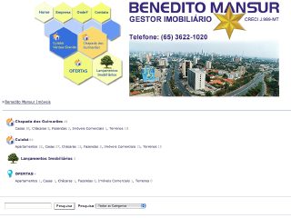 Thumbnail do site Benedito Mansur Gestor Imobiliario