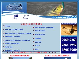Thumbnail do site Samburá Pesca - Barco Hotel Pantanal 5 estrelas