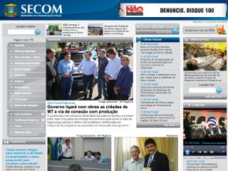 Thumbnail do site Secretaria de Estado de Comunicação Social - SECOM/MT