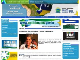 Thumbnail do site Governo do Estado do Mato Grosso do Sul