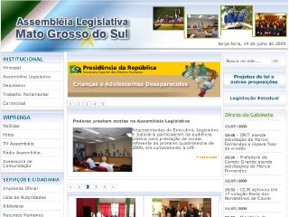 Thumbnail do site Assemblia Legislativa do Estado do Mato Grosso do Sul