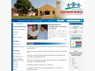 Thumbnail do site Prefeitura Municipal de Bandeirantes