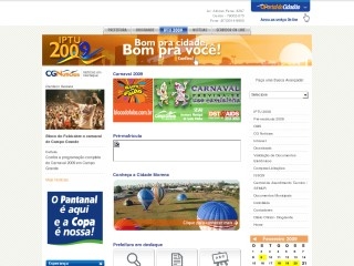 Thumbnail do site Prefeitura Municipal de Campo Grande