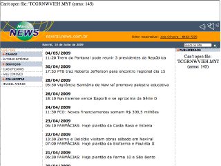Thumbnail do site Naviraí News