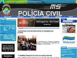 Thumbnail do site Policia Civil de Mato Grosso do Sul
