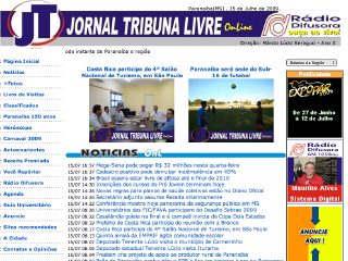 Thumbnail do site Jornal Tribuna Livre Online