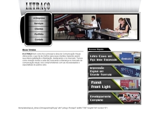 Thumbnail do site Letraço Comunicação Visual