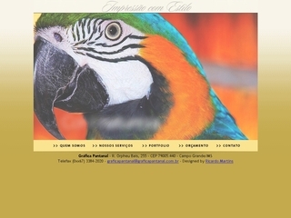 Thumbnail do site Gráfica Pantanal