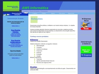 Thumbnail do site AW5 Informática