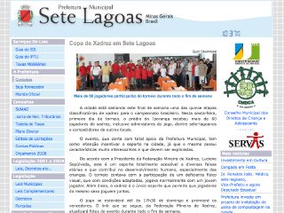 Thumbnail do site Prefeitura Municipal de Sete Lagoas