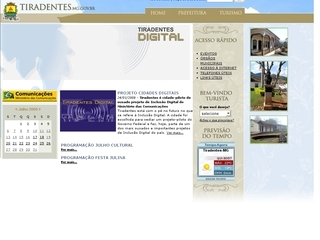 Thumbnail do site Prefeitura Municipal de Tiradentes