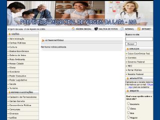 Thumbnail do site Prefeitura Municipal de Virgem da Lapa