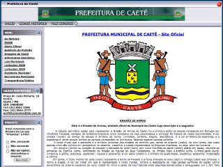 Thumbnail do site Prefeitura Municipal de Caeté