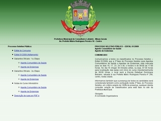 Thumbnail do site Prefeitura Municipal de Conselheiro Lafaiete