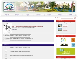 Thumbnail do site Prefeitura Municipal de Arcos