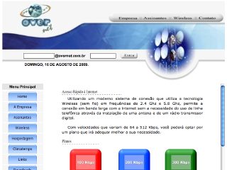 Thumbnail do site Overnet Internet Provider