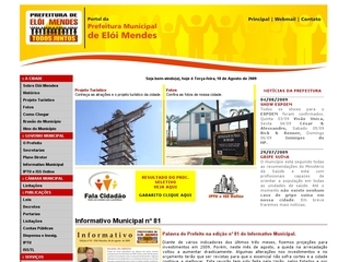 Thumbnail do site Prefeitura Municipal de Elói Mendes