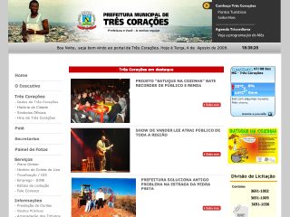 Thumbnail do site Prefeitura Municipal de Três Corações