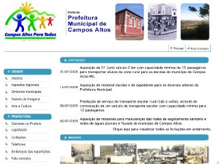 Thumbnail do site Prefeitura Municipal de Campos Altos