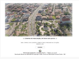 Thumbnail do site Prefeitura Municipal de Nova Ponte