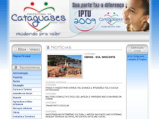Thumbnail do site Prefeitura Municipal de Cataguases